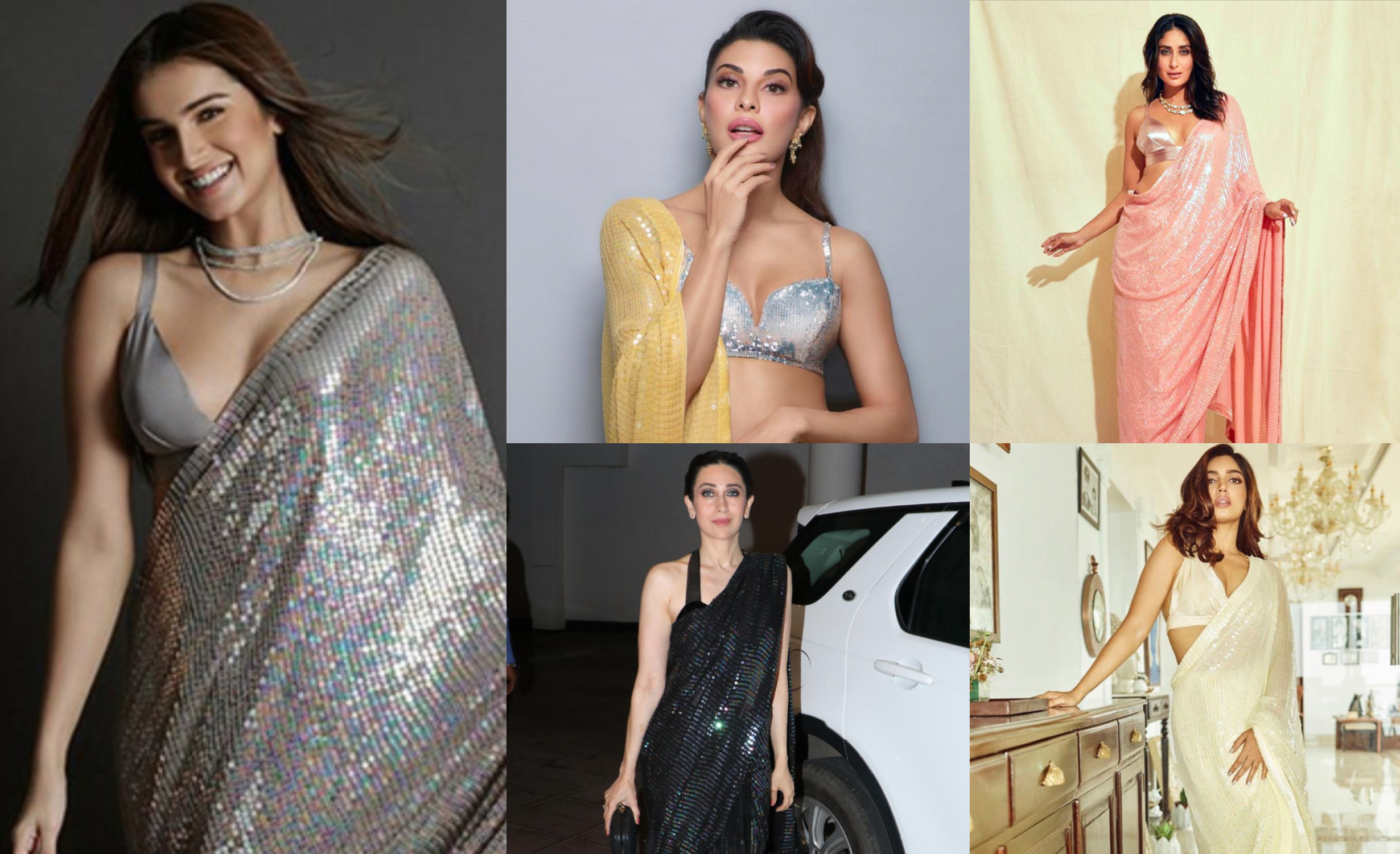 Stars Are Shining In Shimmery Sarees!!