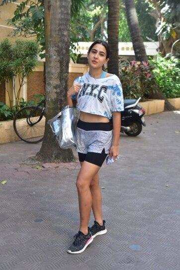 Sara Ali Khan in Crop Top and Mini Short Makes a Case for Athleisure