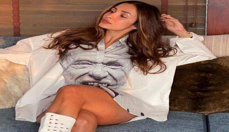 Malaika Arora Stuns in a Shirt Dress and White Boots