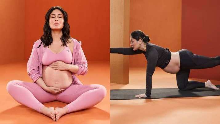 Kareena Kapoor Flaunts Baby Bump as She Does Yoga in Sports Bra and Tights