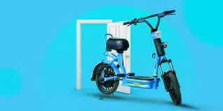 Yulu bikes are sky blue in colour with a chic body, good grip and slim tires.