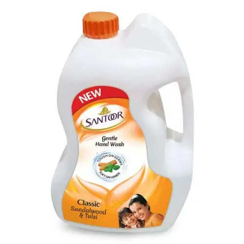 Santoor Classic Gentle Hand Wash, 5000ml with Natural goodness of Sandalwood & Tulsi