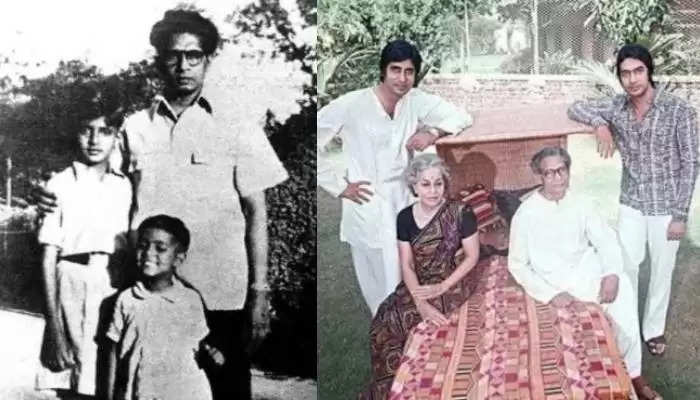 Ajitabh Bachchan with his family