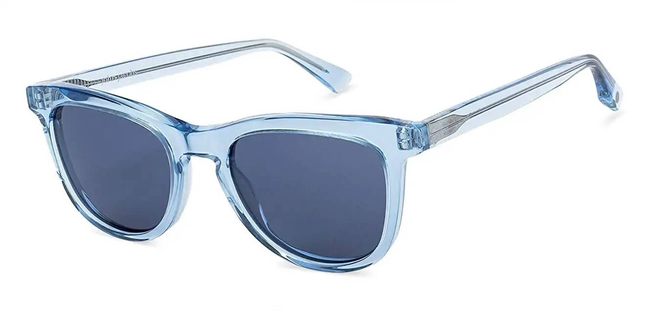 John Jacobs | Blue - Transparent - Blue | Full Rim Square Stylish & Premium Sunglasses