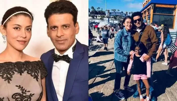Manoj Bajpayee with his daughter & wife