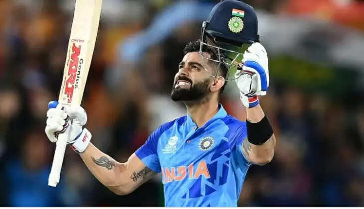 Virat kohli after completing Half-centuary
