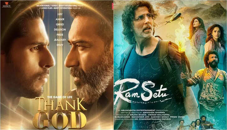 Ram Setu & Thank God Opening Weekend Box Office: Akshay Kumar, Ajay Devgn bring in Rs 50 crore in 3 days
