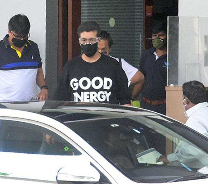 Karan Johar with Family, Sonu Sood with Wife at Mumbai Airport