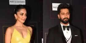 Vicky Kaushal Looks Dapper in Black Suit; Kiara Advani Rocks a Yellow Slit Gown at Award Show