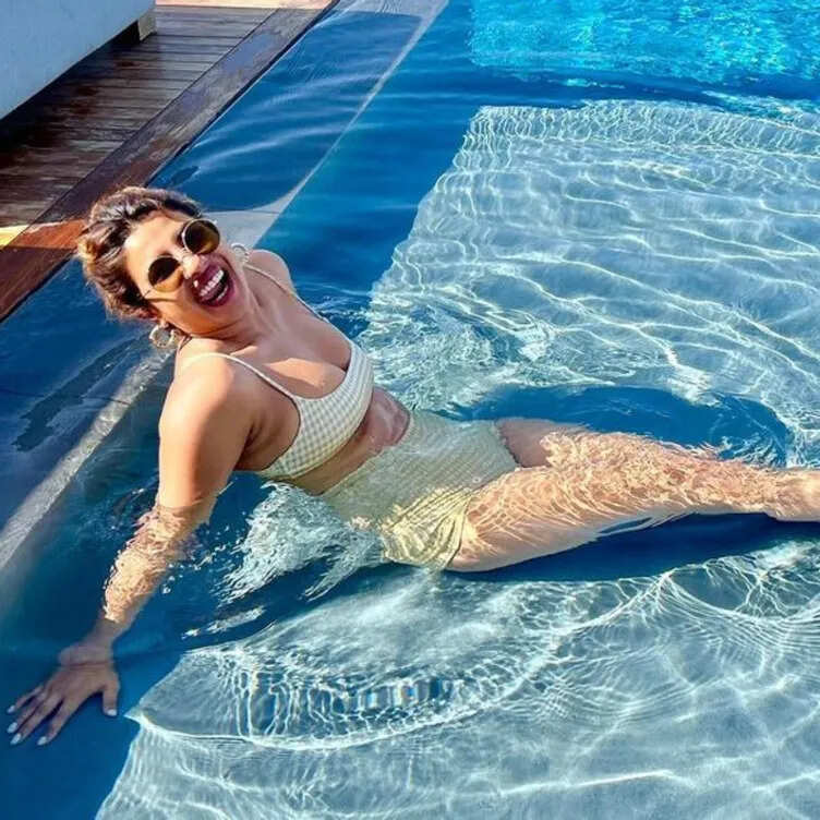 New Mommy Priyanka Chopra Indulges in Pool Time in LA Home