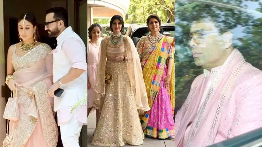 Kareena Kapoor Khan, Saif Ali Khan and Others Arrive for Ranbir-Alia Bhatt’s Wedding