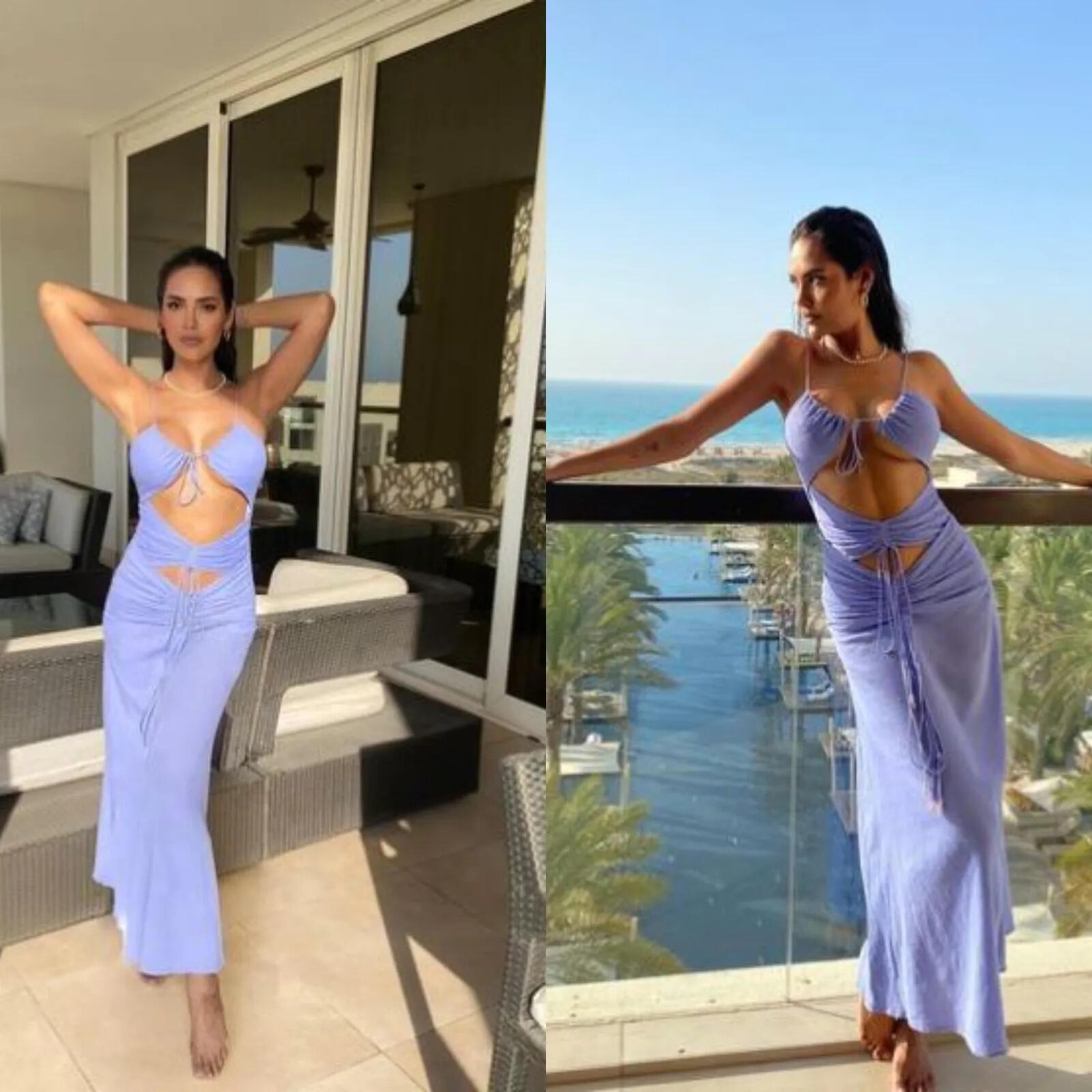 Esha Gupta Flaunts Her Curves in a Hot Lavender Dress!