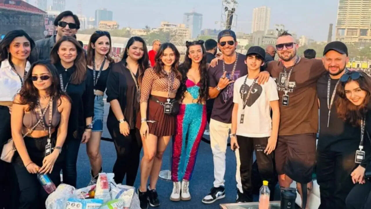At Lollapalooza India, Hrithik Roshan and Sussanne support Saba Azad; Patralekhaa-Kajol also attends