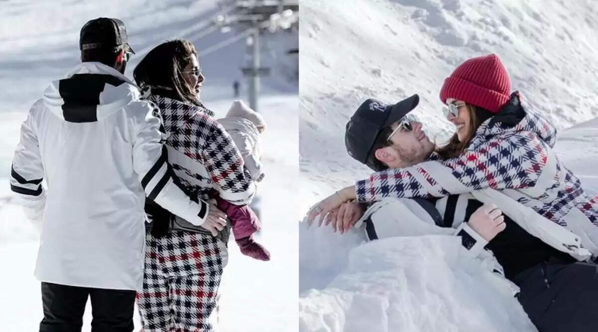 Priyanka Chopra-Nick Jonas have a Snowball Fight, take Daughter Malti Marie to Aspen