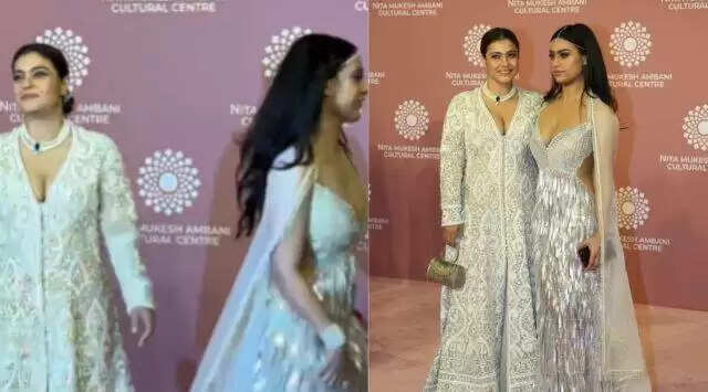 Kajol Tells Nysa Devgn to Take Solo Photos on NMACC Red Carpet, She Refuses