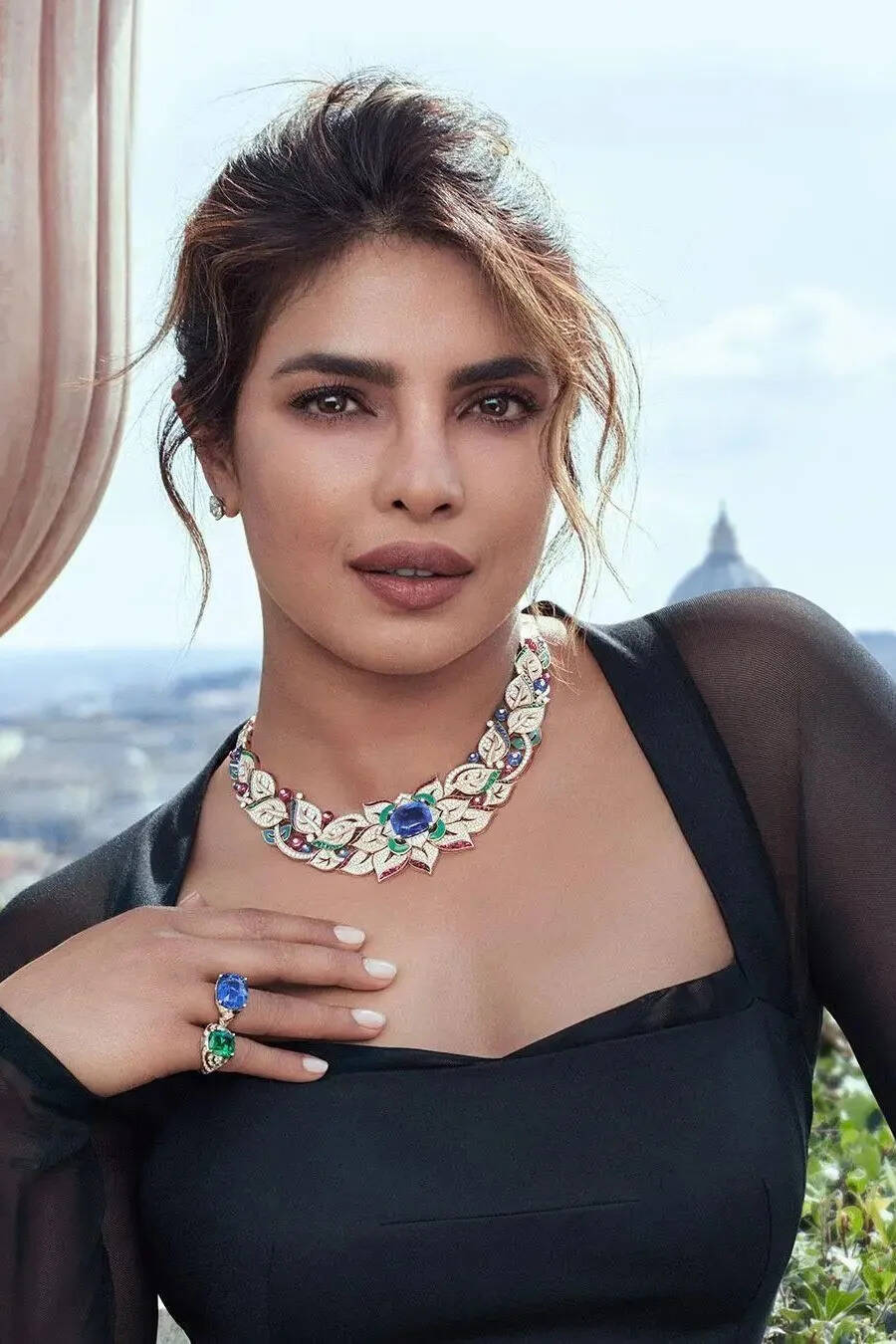 Actress Priyanka Chopra visits Siddhi Vinayak with daughter Malti Marie ahead of Citadel release