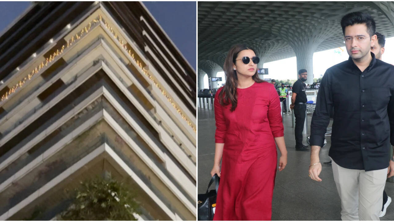 Parineeti Chopra's Residence Glows with Festive Lights for Her Engagement Ceremony with Raghav Chadha