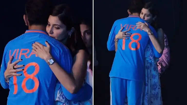 Anushka Sham Gave Warm Hug To Virat Kholi After India's Loss In World Cup Final!!