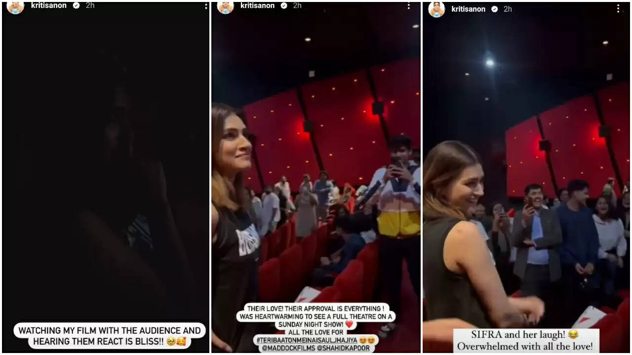 Kriti Sanon Watches Her Film TBMAUJ With Audience In Theaters!!