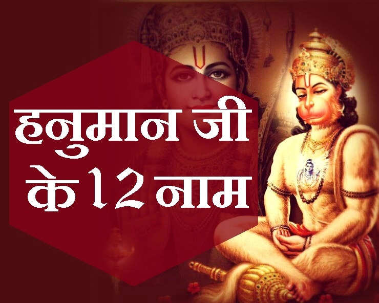 What Are The 12 names of hanuman