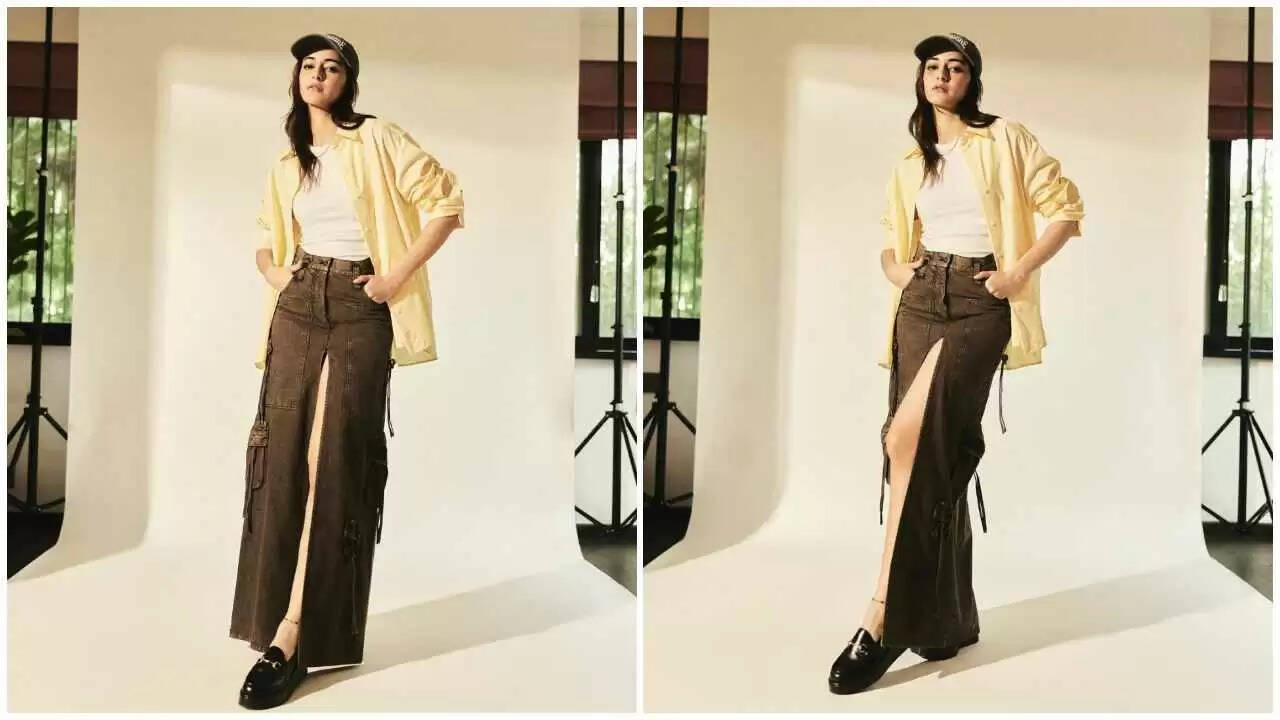 Take A Look At Ananya Panday's Yellow Shirt And Denim Skirt Look!!!