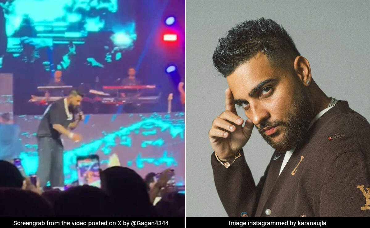 Karan Aujla Got Attached With Shoe During His London Concert!!!