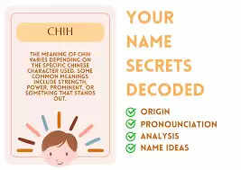 Meaning Of The Boy Name Chih