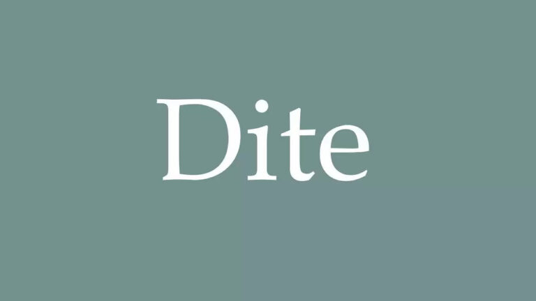 Dite - Name Meaning and Pronunciation