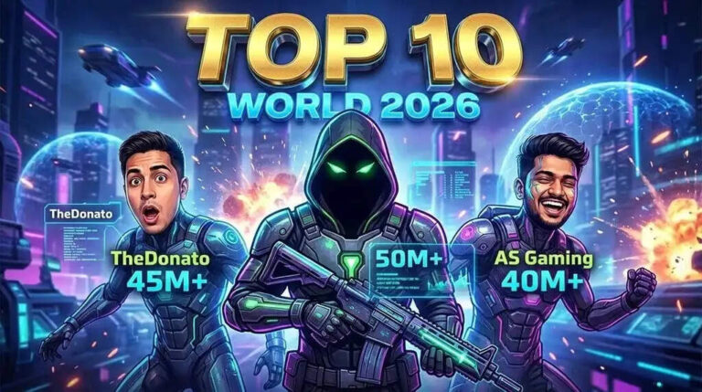 Top 10 free fire YouTubers in India in 2026