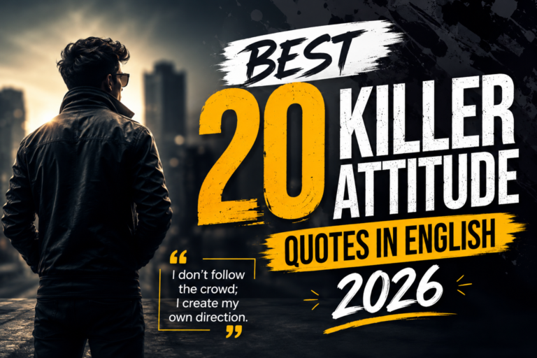 Best 20 Killer Attitude Quotes in English 2026