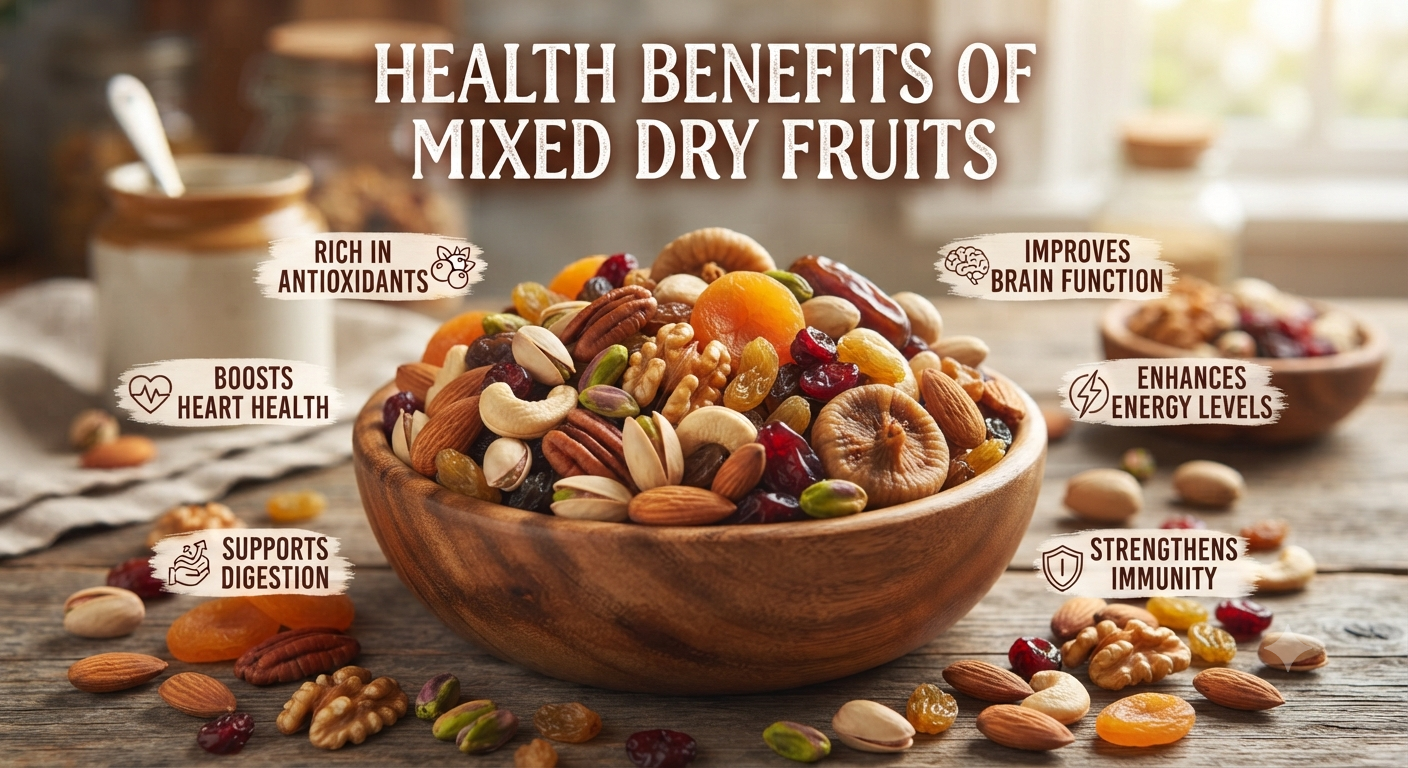Health Benefits of Mixed Dry Fruits
