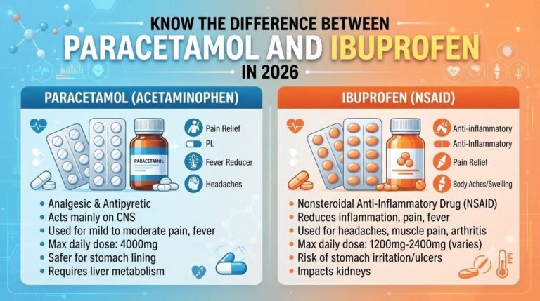 Know the Difference Between Paracetamol and Ibuprofen in 2026