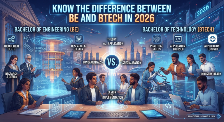 Know the Difference Between BE and BTech in 2026